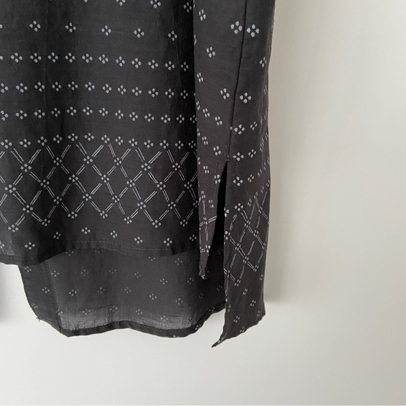 TWO BY VINCE CAMUTO GREY SLEEVELESS BUTTON DOWN COTTON/TENCEL TOP/BLOUSE, MED - Picture 6 of 13